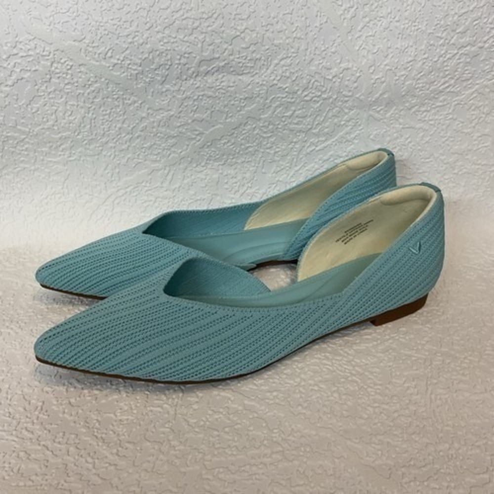 NWOT Vivaia Melia Pointed-Toe Knit‎ D'Orsay Comfortable Blue Flats Women 9 China - Picture 10 of 12
